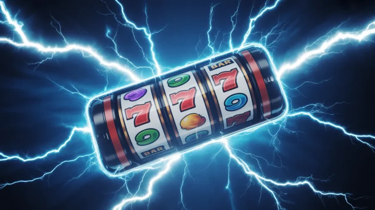 Electric slot machine with vibrant colors